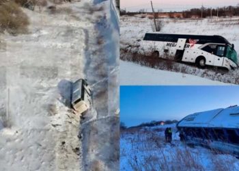 Автобус с вахтовиками улетел в кювет в Хабаровском крае. Есть погибшие