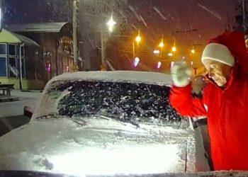 Колоритная тетушка на Волге устроила ДТП в Армавире